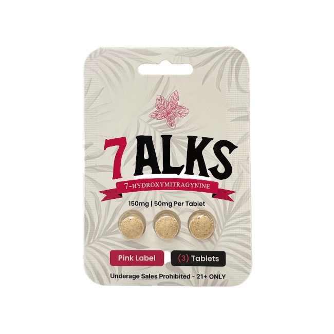 7ALKS 3ct 7OH Chewable Tabs Pink Label 50mg Per Tablets