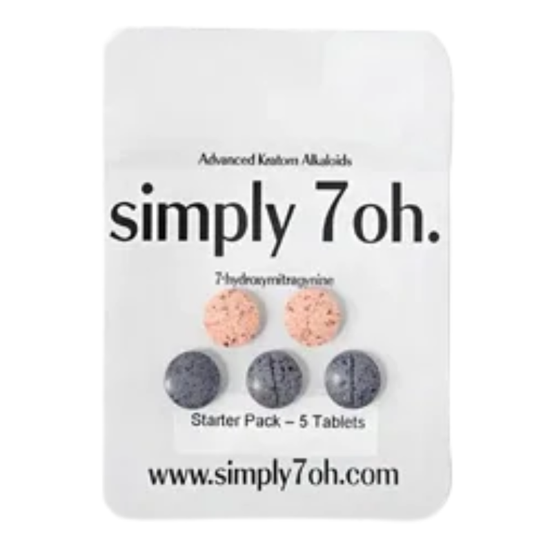 Simply7 5ct 15mg 7-Hydroxymitragine + 15mg Psuedo Starter Pack 30mg Per Tablet