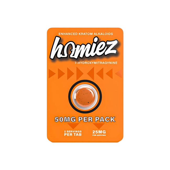 HOMIEZ 7-HYDROXYMITRAGYNINE TABLETS 1CT / 50MG EACH – TANGERINE