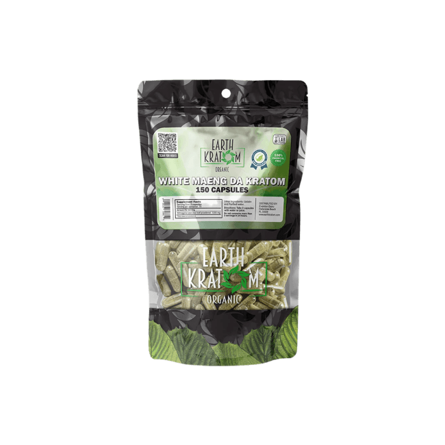 EARTH KRATOM CAPSULES 150CT - MAENG DA WHITE VEIN