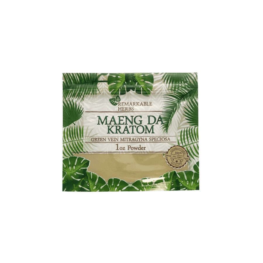 REMARKABLE HERBS KRATOM POWDER 1OZ - MAENG DA GREEN VEIN