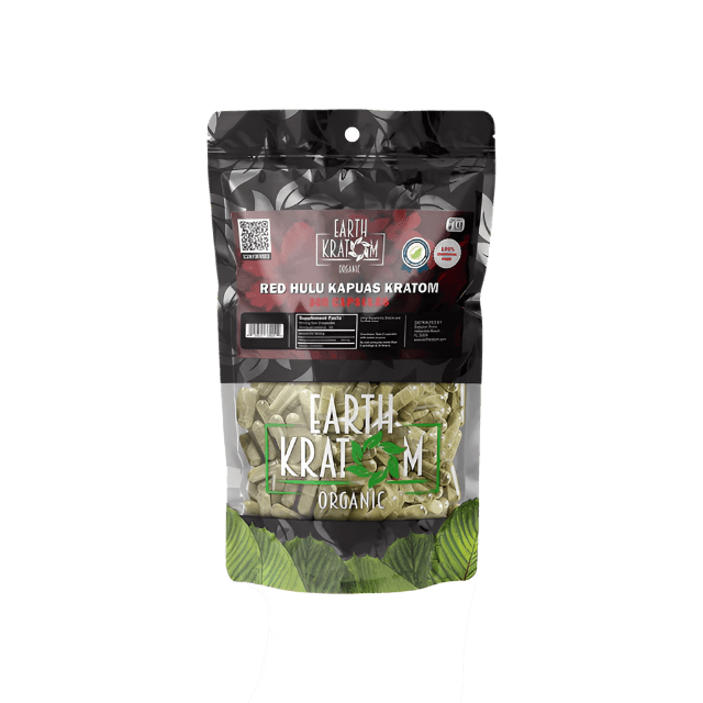 EARTH KRATOM CAPSULES 300CT - HULU RED VEIN