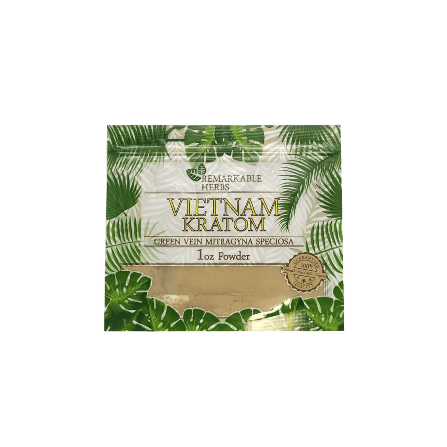 REMARKABLE HERBS KRATOM POWDER 1OZ - VIETNAM GREEN VEIN