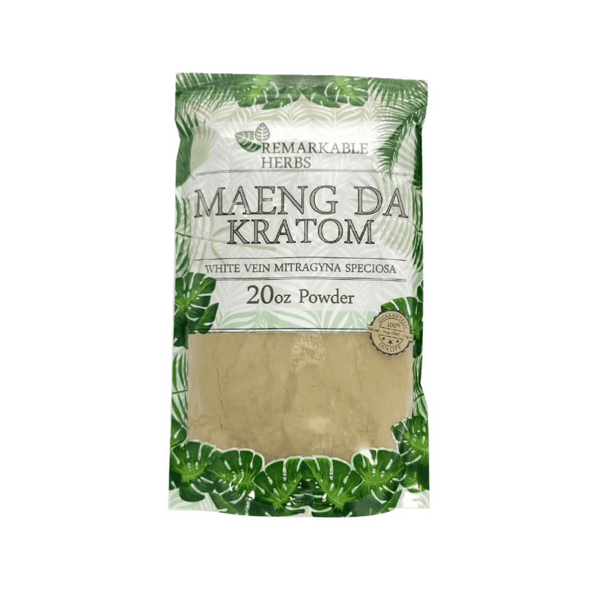 REMARKABLE HERBS KRATOM POWDER 20OZ - MAENG DA WHITE VEIN