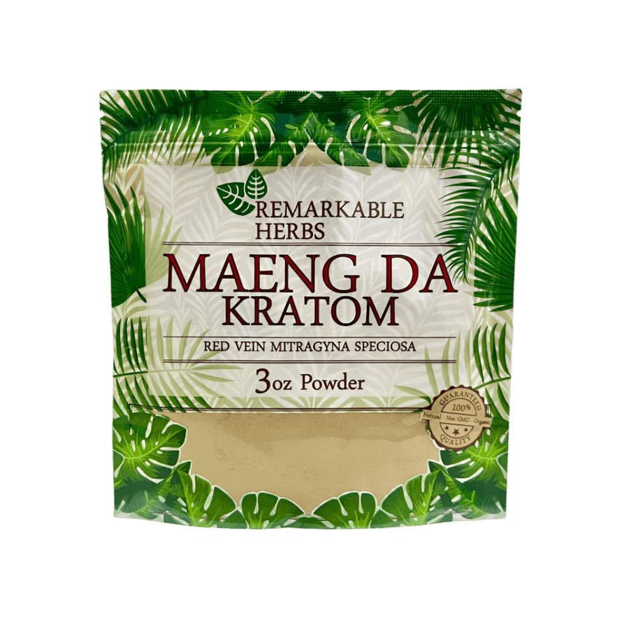 REMARKABLE HERBS KRATOM POWDER 3OZ - MAENG DA RED VEIN