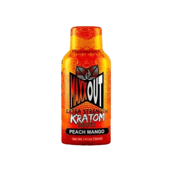 MAXXOUT EXTRA STRENGTH KRATOM SHOT 380MG – PEACH MANGO