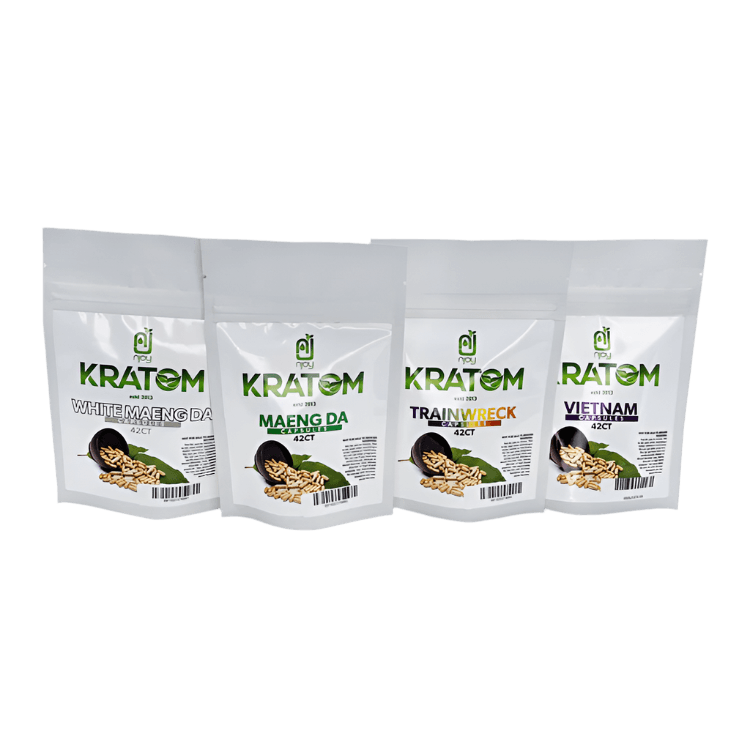 NJOY KRATOM CAPSULES 42CT - BORNEO YELLOW VEIN