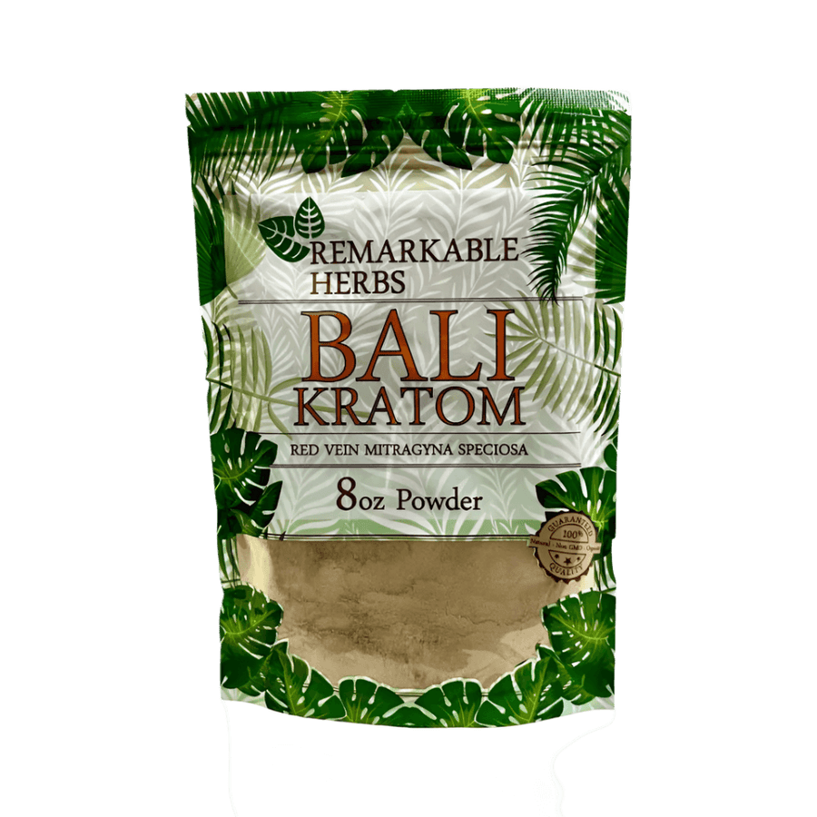REMARKABLE HERBS KRATOM POWDER 8OZ - BALI RED VEIN