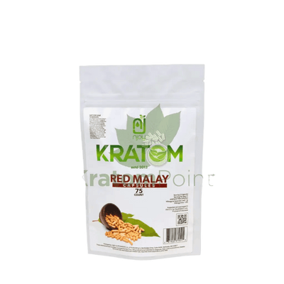 NJOY KRATOM CAPSULES 75CT - MALAY RED VEIN