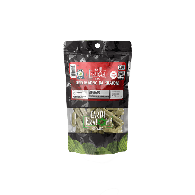 EARTH KRATOM CAPSULES 65CT - MAENG DA RED VEIN