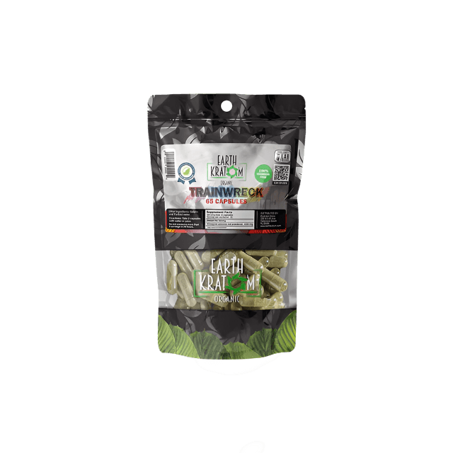 EARTH KRATOM CAPSULES 65CT - TRAINWRECK