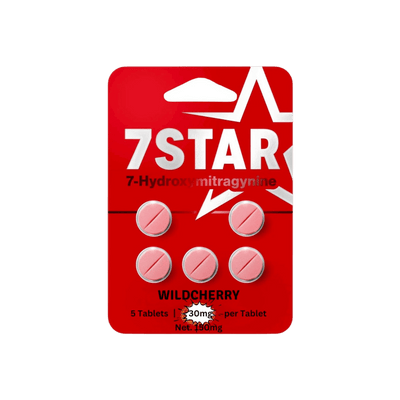 7STAR 7-HYDROXYMITRAGYNINE TABLETS 30MG 5ct - CHERRY