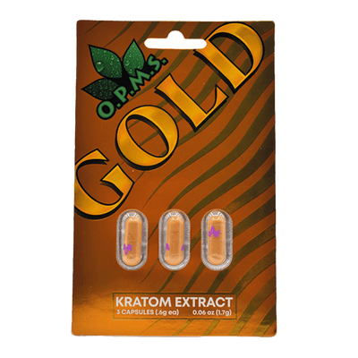 O.P.M.S. KRATOM CAPSULES - GOLD 3CT