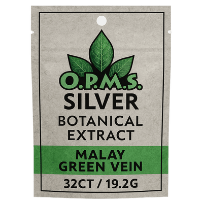 O.P.M.S. SILVER BOTANICAL EXTRACT CAPSULES 32CT / 19.2G - MALAY GREEN VEIN