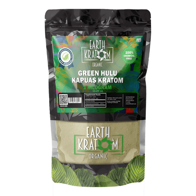 EARTH KRATOM POWDER 1000G / 35.27OZ - HULU GREEN VEIN