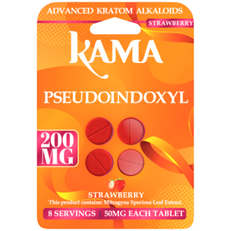 KAMA 4ct Psuedoindoxyl Tabs Strawberry 50mg per Tablet