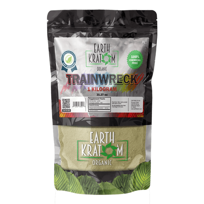 EARTH KRATOM POWDER 1000G / 35.27OZ - TRAINWRECK