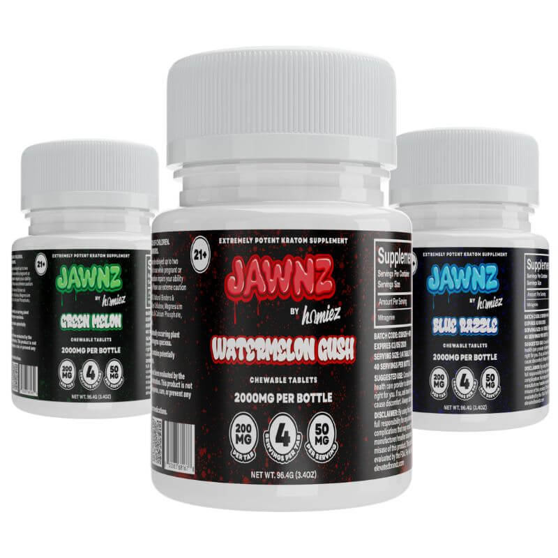 Jawnz By Homiez Extremely Potent Kratom Extract Tablets 10ct 200mg Per Tablet