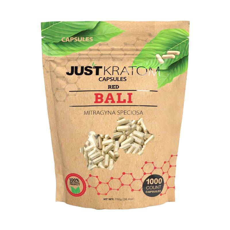 JUST KRATOM CAPSULES 1000CT - BALI RED VEIN