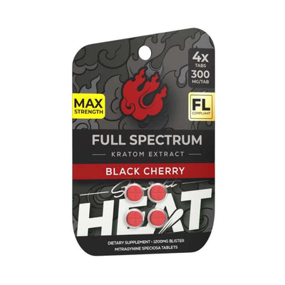 STRAIGHT HEAT FULL SPECTRUM KRATOM EXTRACT 4CT 300MG PER TABLET