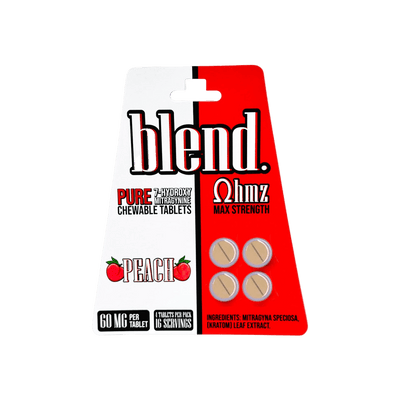 Blend OHMZ 7OH Chewable Tabs Max Strength 4ct 60mg Per Tablet - Peach