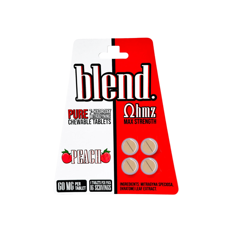 Blend OHMZ 7OH Chewable Tabs Max Strength 4ct 60mg Per Tablet - Peach