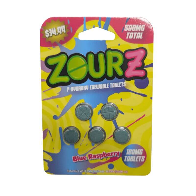 ZOURZ 7-HYDROXYMITRAGYNINE CHEWABLE TABLETS 5CT 100MG PER TABLET