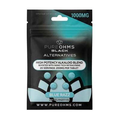 Pure Ohms Black Alternatives Nano Tech Mitragynine Tablets 5ct 200mg Per Tablet