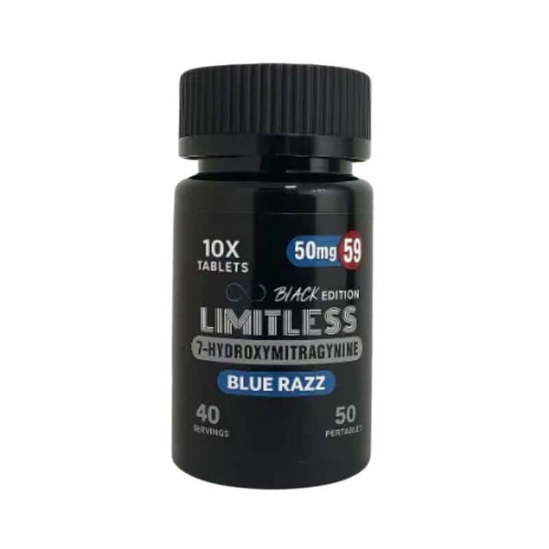 LIMITLESS BLACK EDITION 7-HYDROXYMITRAGYNINE TABLETS 10CT 50MG PER TABLET