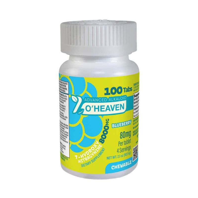 7 O'Heaven 7-hydroxymitragynine Chewable Tablets 100ct 80mg Per Tablet