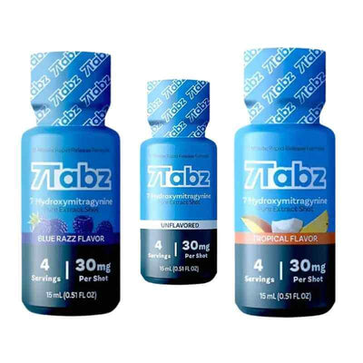 7Tabz 7-Hydroxymitragynine Shot 3 Pack Flavor Bundle - 30mg Per Bottle