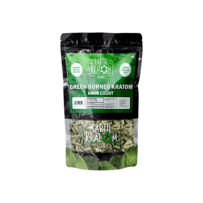 Earth Kratom 1000CT Capsules- Borneo Green Vein