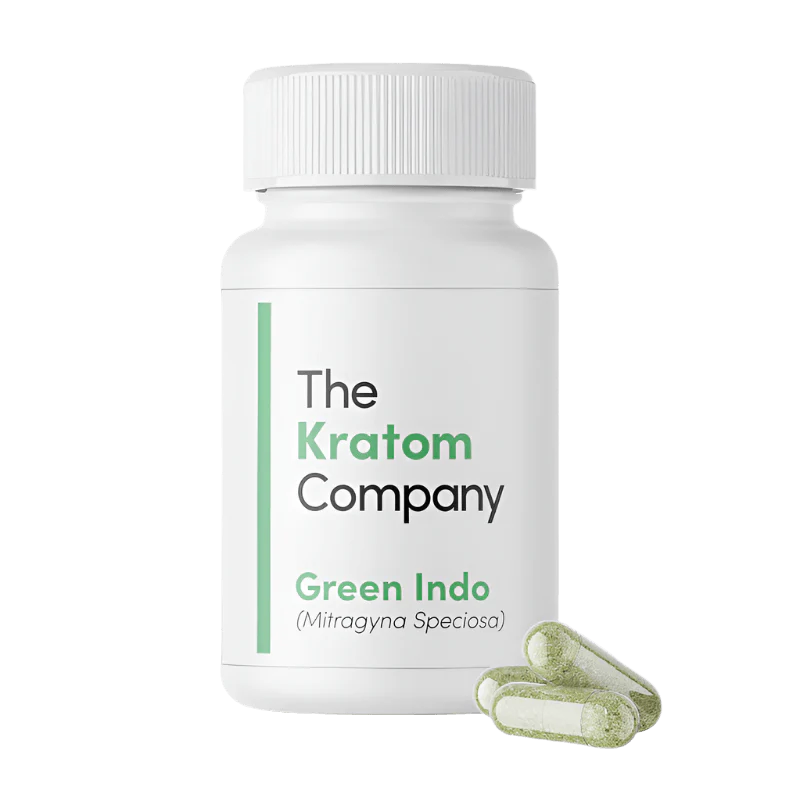 THE KRATOM COMPANY CAPSULES 75CT / 2.6OZ / 500MG - INDO GREEN VEIN