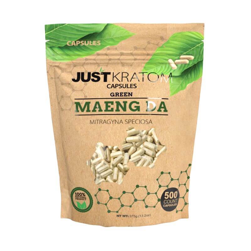 JUST KRATOM CAPSULES 500CT 500MG - MAENG DA GREEN