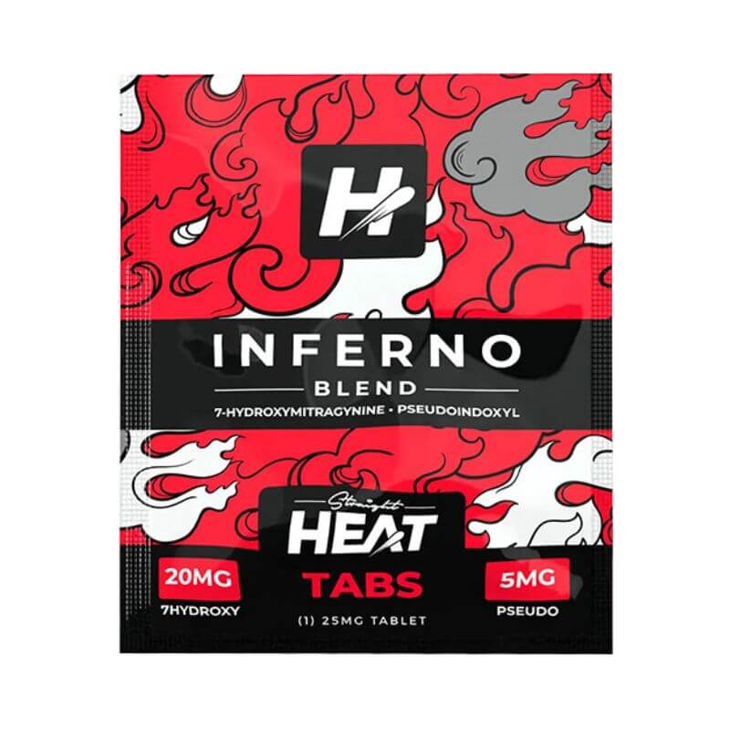 Straight Heat Inferno Blend 7-Hyroxymitragynine + Pseudo 25mg Tablet - 1ct