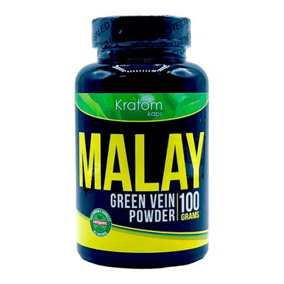 KRATOM KAPS POWDER 100G - MALAY GREEN VEIN