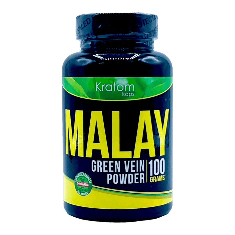 KRATOM KAPS POWDER 100G - MALAY GREEN VEIN