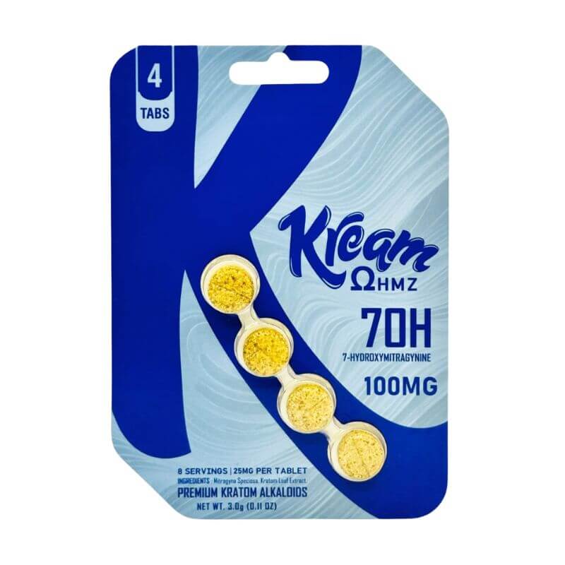 Kream OHMZ 7-Hydroxymitragynine Chewable Tablets 4ct 25mg Per Tablet - Natural