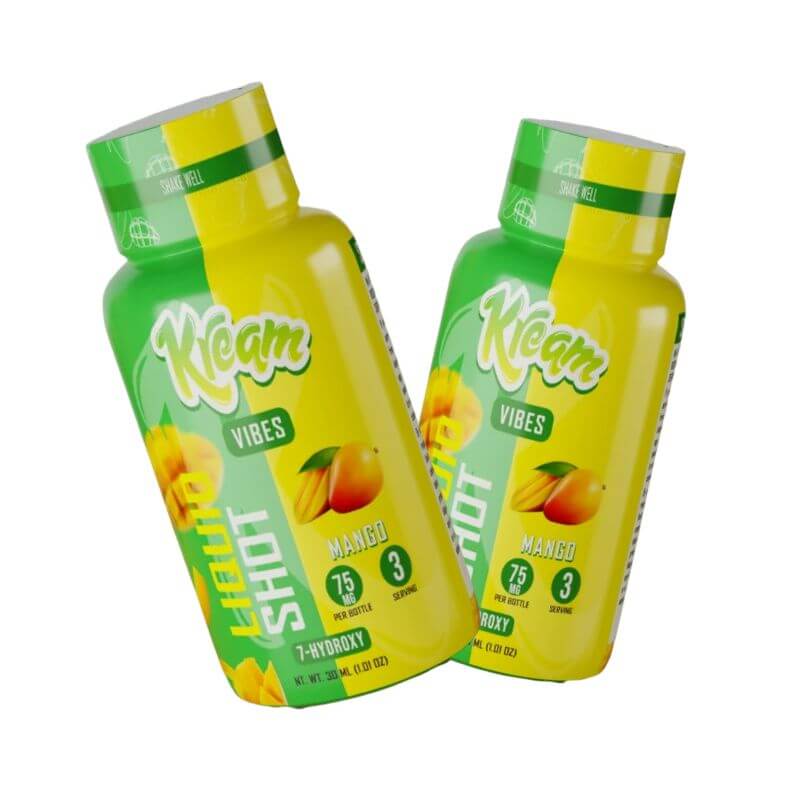 Kream 7-Hydroxymitragynine Vibes Liquid Shot 30ml 75MG per bottle - Mango