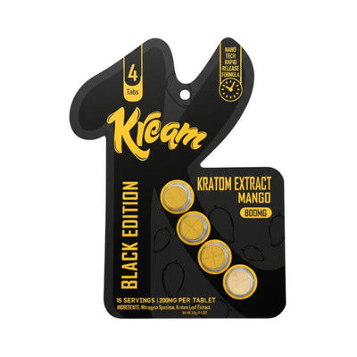 KREAM KRATOM EXTRACT BLACK EDITION 4CT 200MG PER TABLET