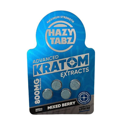 HAZY TABZ KRATOM EXTRACT MAXIMUM STRENGTH TABLETS 4CT 200MG PER TABLET