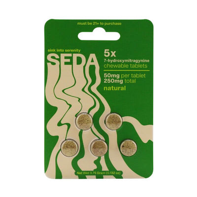 SEDA 7-Hydroxymitragynine Chewable Tablets 5ct 50mg Per Tablet