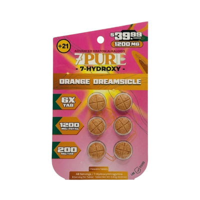7PURE Advanced 7-Hydroxymitragynine Chewable Tablets 6ct 200mg Per Tablet