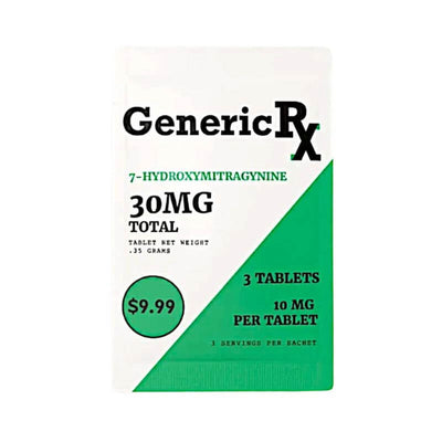 Generic Rx 7-Hydroxymitragynine Chewable Tabs 3ct 10mg per Tablet
