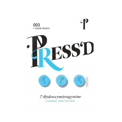 Press'D 7-Hydroxymitragynine Tabs Blue 3ct 18mg per Tablet