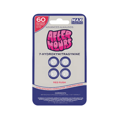 After Hours 4ct 7OH Chewable Tabs Red Rush 60mg per Tablet