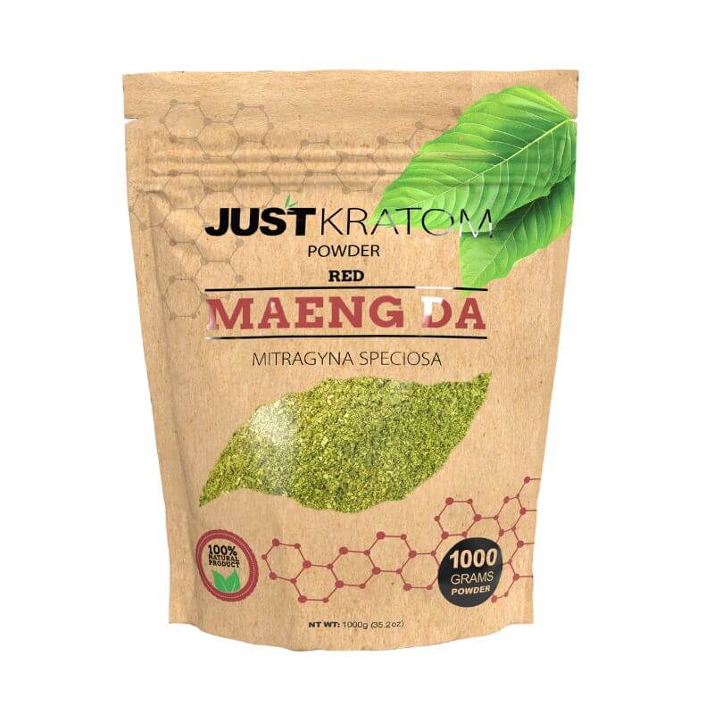 JUST KRATOM POWDER 1000 GRAMS - MAENG DA RED VEIN