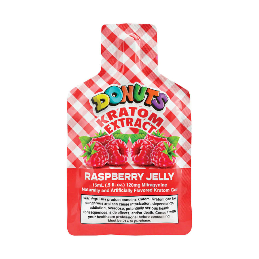 DONUTS KRATOM EXTRACT GEL 15ML 120MG - RASPBERRY JELLY