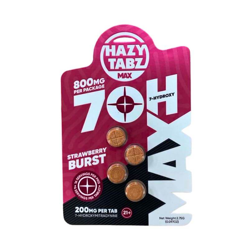 Hazy Tabz Max 7-Hydroxymitragynine Tablets 4ct 200mg Per Tablet