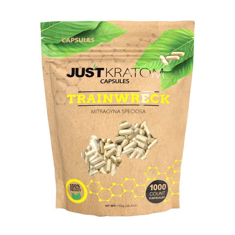 JUST KRATOM CAPSULES 1000CT 500MG- TRAINWRECK